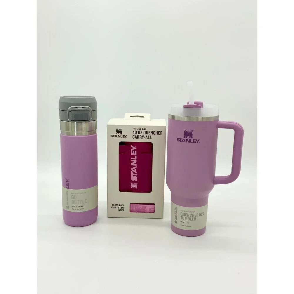 Purple Stanley Trio With Go Bottle, Quencher Tumbler;  and Quencher Carry All - Picture 4 of 16